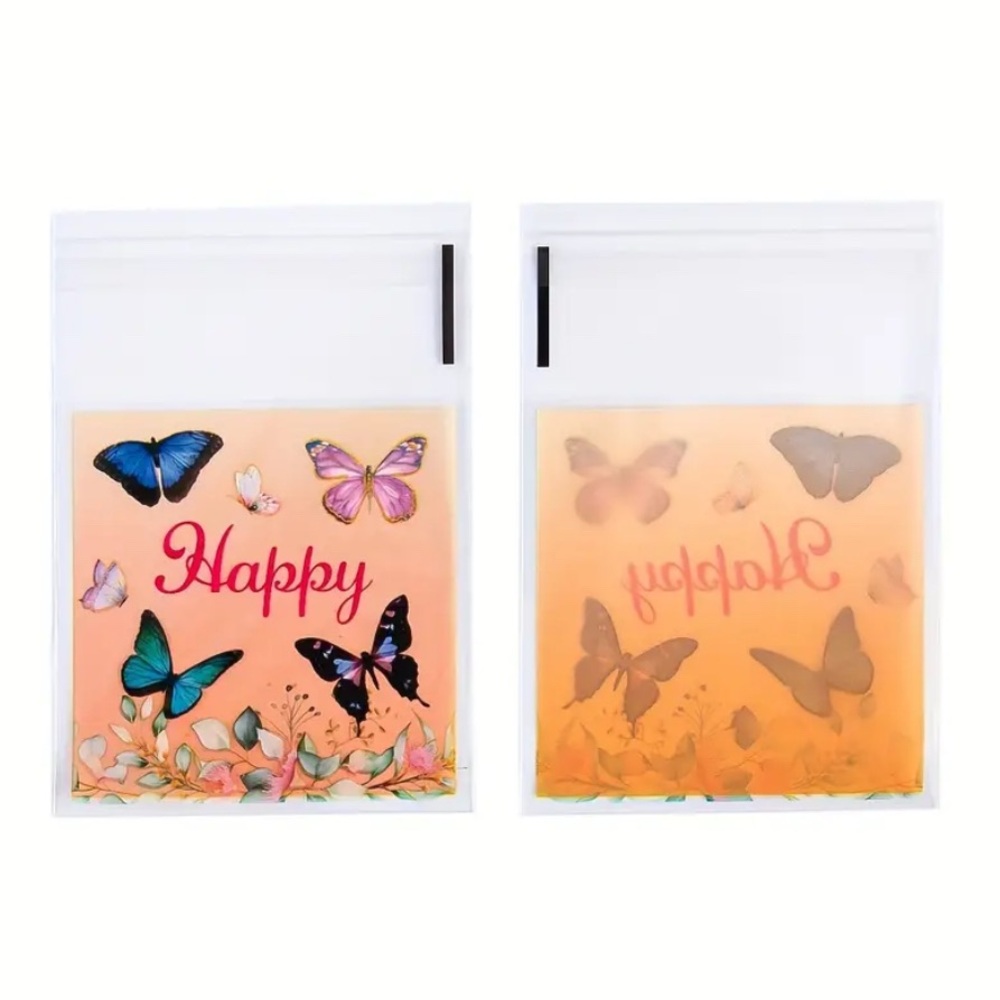 25 Butterfly Self Adhesive Cellophane Bags - Picture 3 of 6